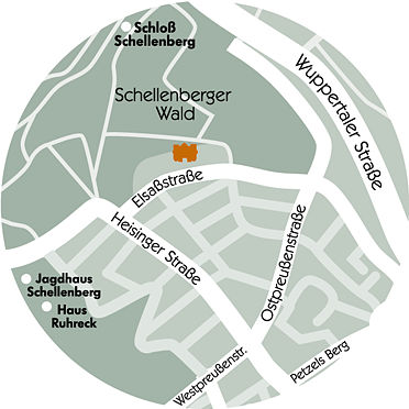 Lageplan der Eigentumswohnungen Elsassstraße 27